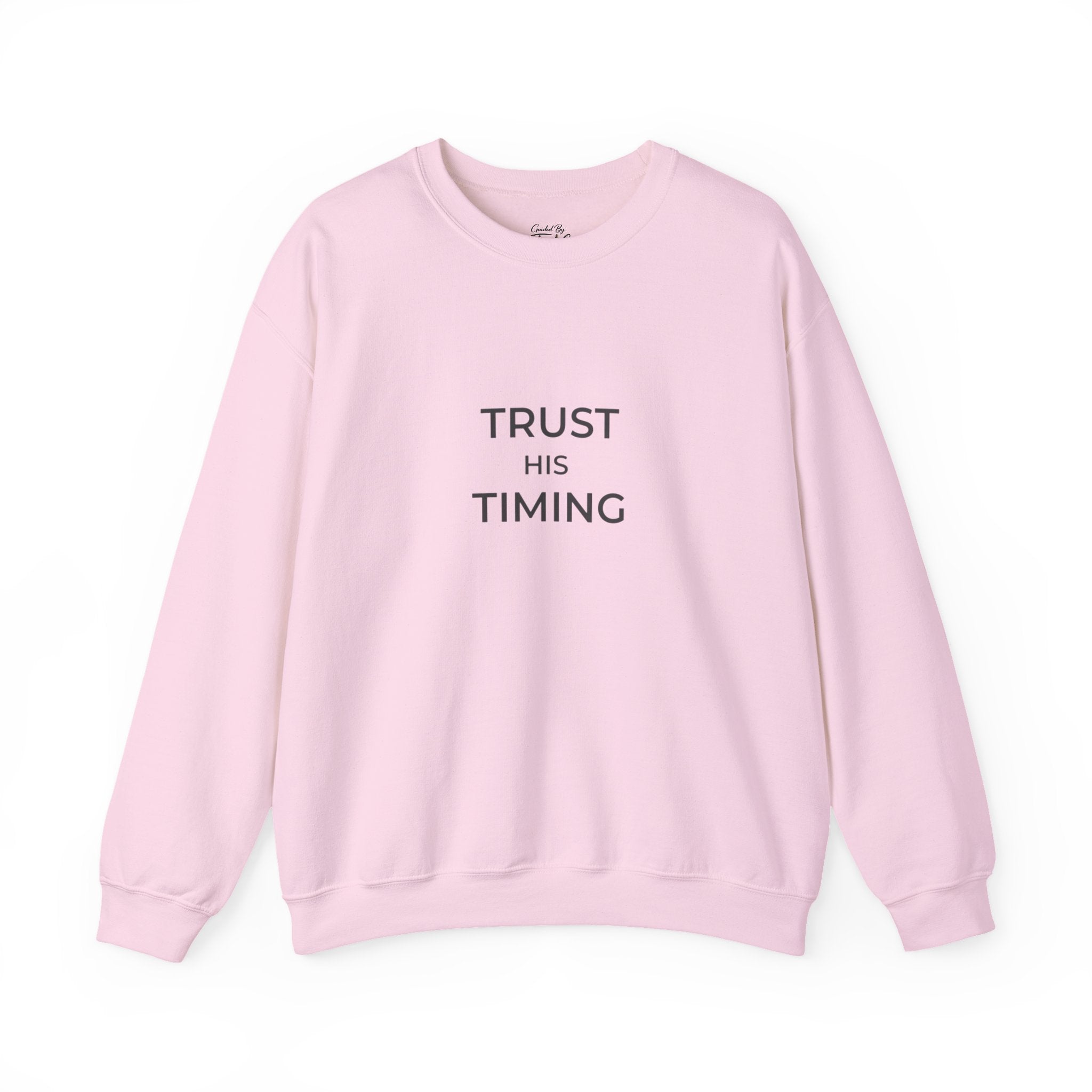 Trust His Timing Unisex Christian Crewneck