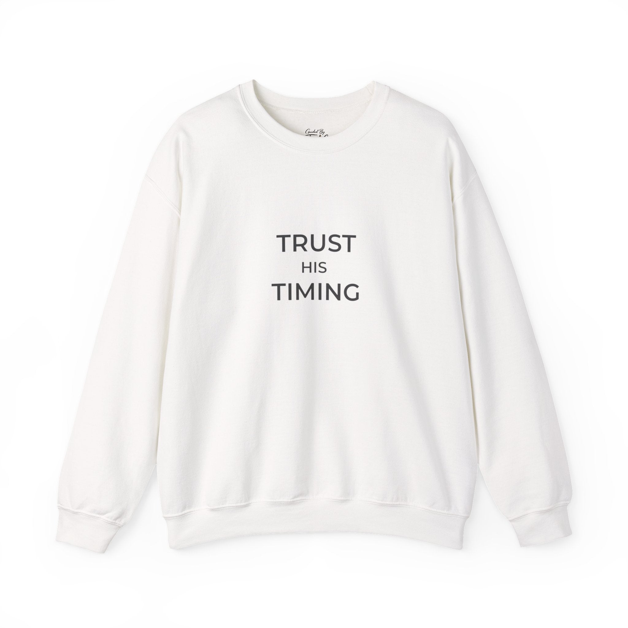 Trust His Timing Unisex Christian Crewneck