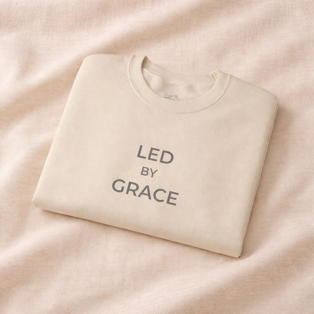 Led by Grace Unisex Christian Crewneck