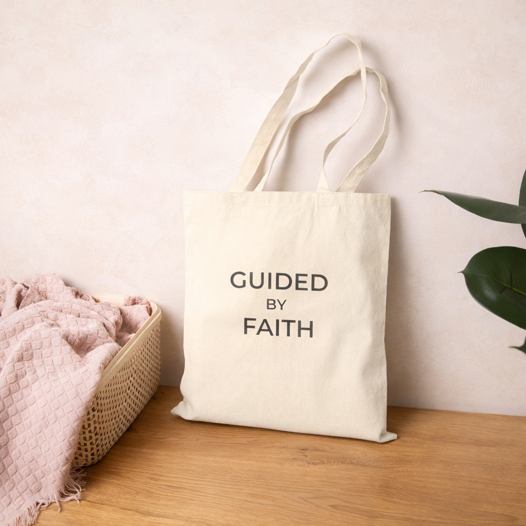 Guided by Faith Christian Tote Bag