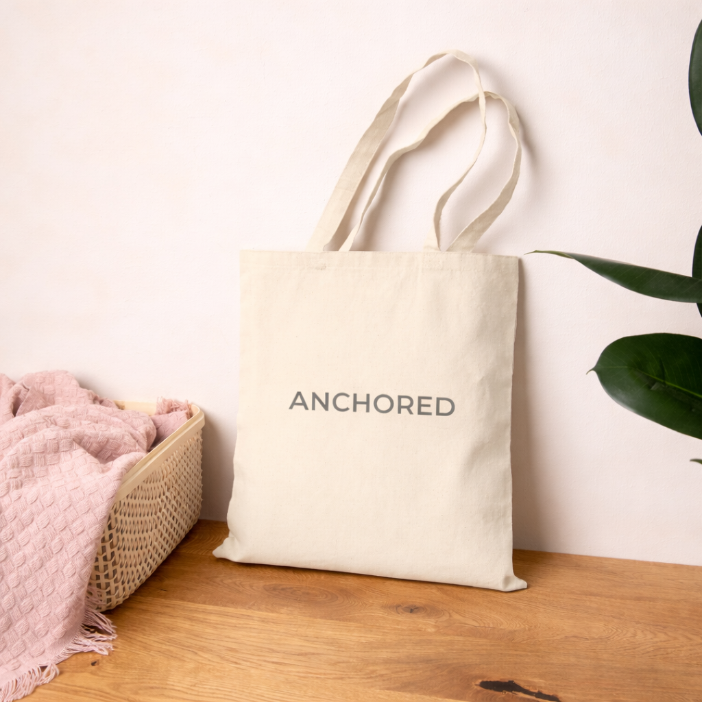 Anchored in Faith Christian Tote Bag