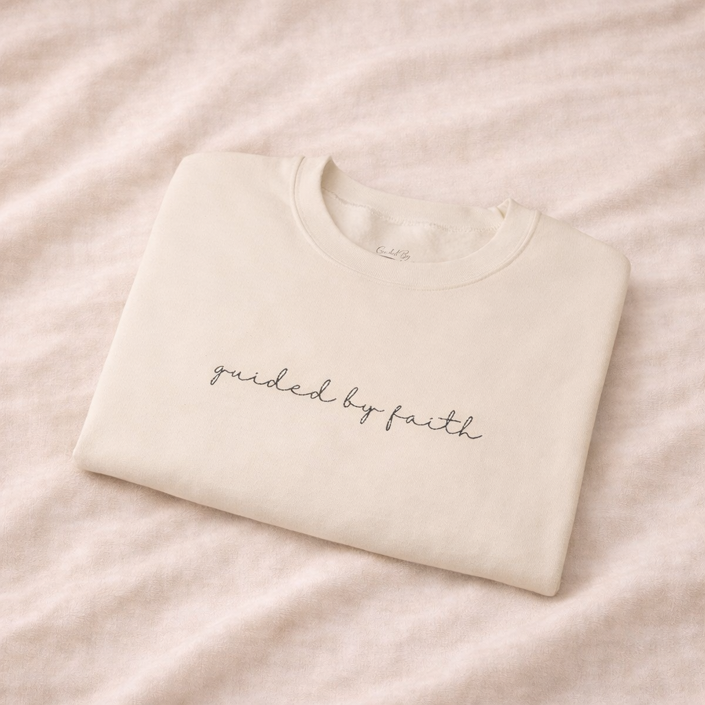 Guided by Faith Unisex Embroidery Crewneck